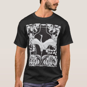 Jugendstil: Blumenvogel-Illustration T-Shirt