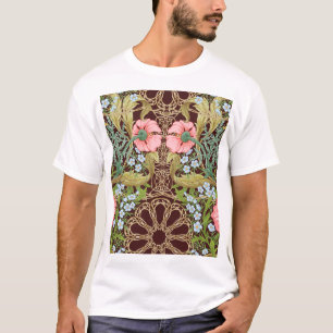 Jugendstil Blumig: Farbige Vintage-Muster T-Shirt