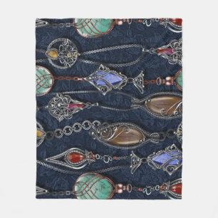 Jugendstil Blumig: Jeans Eleganz. Fleecedecke