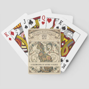 Jugendstil Botanische Katzen-Ornamentalkunst Spielkarten
