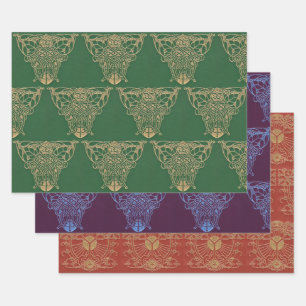 Jugendstil-Buchcover Geschenkpapier Set
