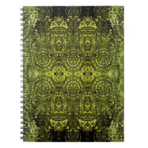 Jugendstil-buntes, dekoratives Vintages Muster in Notizblock