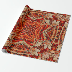 Jugendstil-buntes Ziermuster Vintag in Geschenkpapier