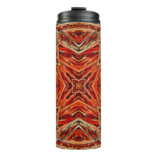 Jugendstil-buntes Ziermuster Vintag in Thermosbecher