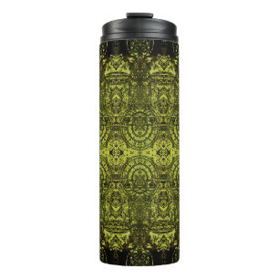 Jugendstil-buntes Ziermuster Vintag in Thermosbecher