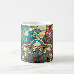 Jugendstil-Buntglas aussehen floral Vintag Kaffeetasse