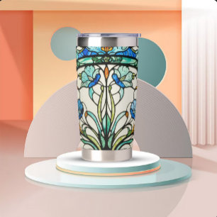Jugendstil-Buntglas-Look Thermobecher