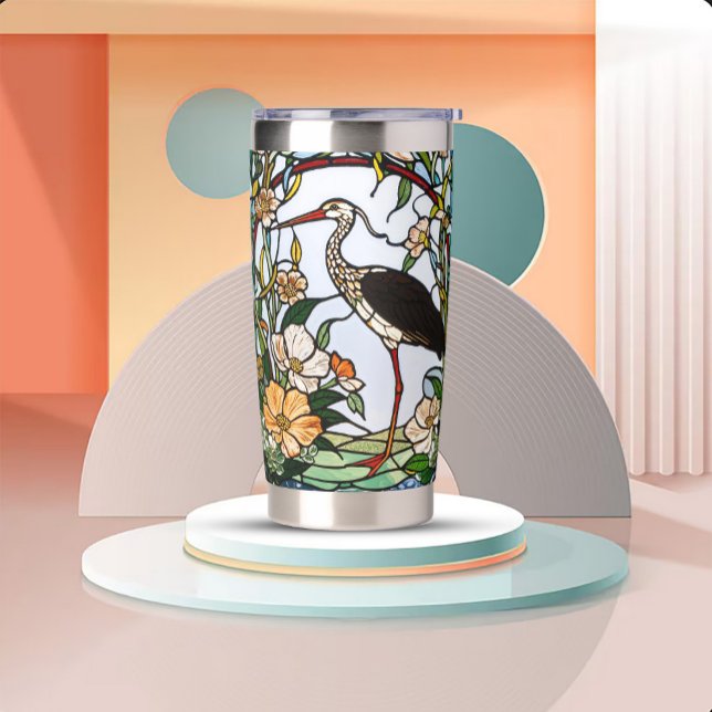 Jugendstil-Buntglas-Look Thermobecher (Von Creator hochgeladen)