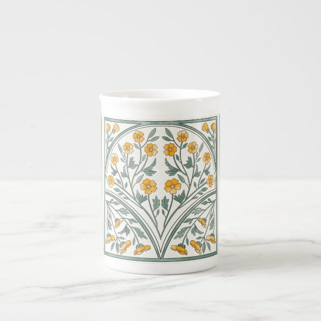 Jugendstil-Buttercup-Tasse Prozellantasse (Vorderseite)