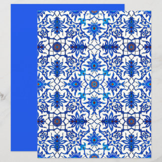 Jugendstil-Chinesische Fliese, Kobaltblau und Weiß