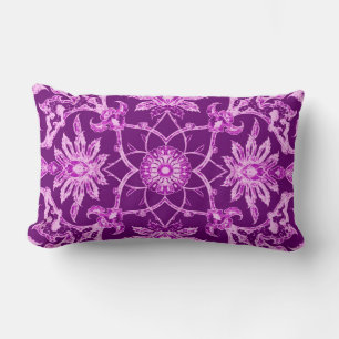 Jugendstil chinesisches Muster - Amethystpurpur Lendenkissen
