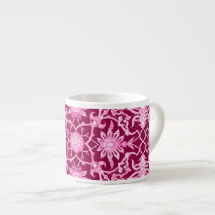 Jugendstil chinesisches Muster - Burgunderwein Espressotasse