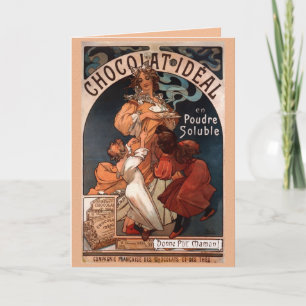 Jugendstil-Chocolate-Muttertagskarte Karte