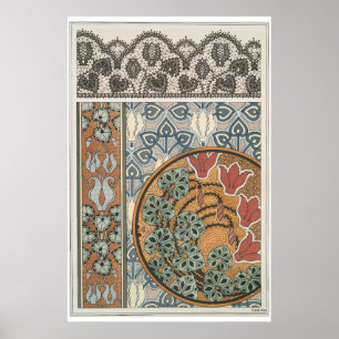 Jugendstil Cyclamen floral Eugene Grasset elegant Poster