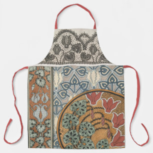 Jugendstil Cyclamen floral Eugene Grasset elegant Schürze