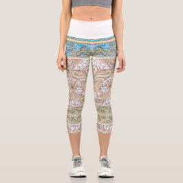 Jugendstil-Daffodien-Blume Vintag Capri Leggings