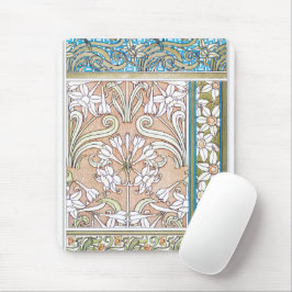 Jugendstil-Daffodische Blume Vintage textilen Blum Mousepad