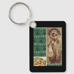 Jugendstil-Damen Schlüsselanhänger
