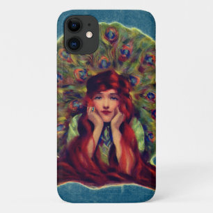 Jugendstil-Deko elegante Pfauenfedern Case-Mate iPhone Hülle