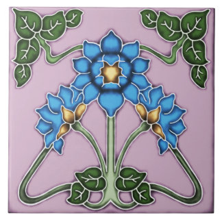 Jugendstil-Dekorationskamin im Jugendstil Fliese