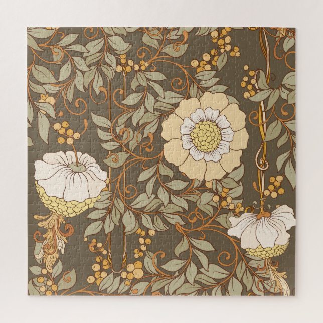 Jugendstil: Dekorative florale Vintag. Puzzle (Vertikal)