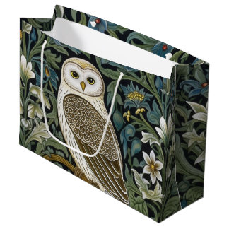 Jugendstil der weißen Eule Große Geschenktüte