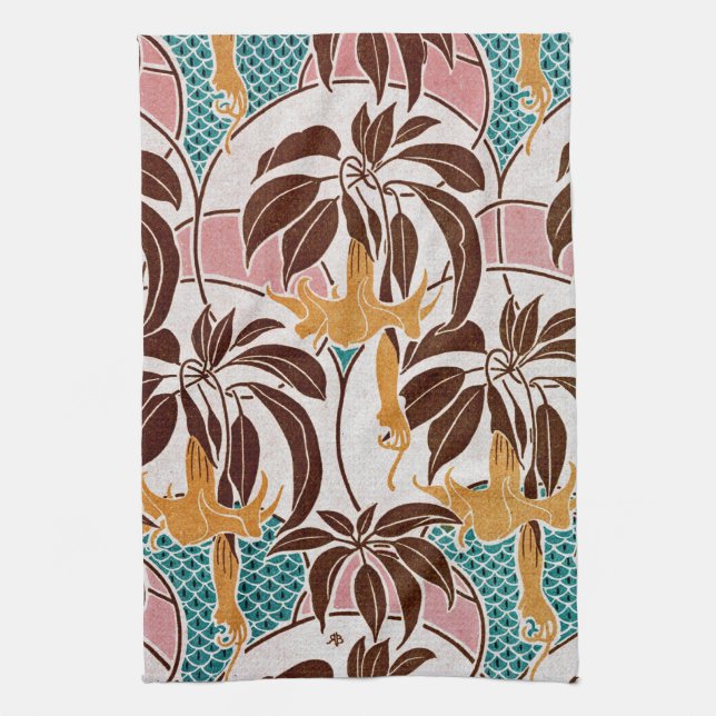 Jugendstil-Design #5 in Emporio Moffa Handtuch (Vertikal)