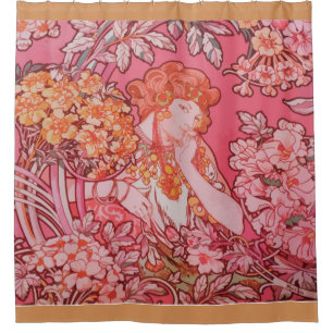 Jugendstil-Design Duschvorhang