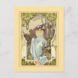 Jugendstil-Design Grußkarte. Postkarte