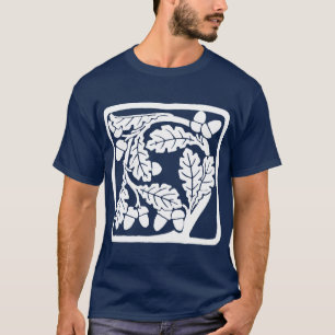 Jugendstil-Eichenbäume Blätter und Acorne T-Shirt