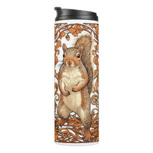 Jugendstil Eichhörnchen - lustiger Eichhörnchenlie Thermosbecher