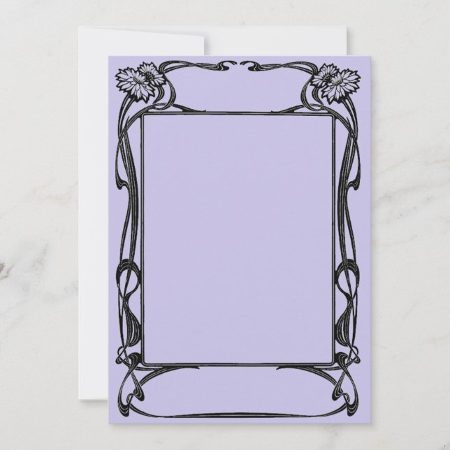 Jugendstil Einladung (Vorderseite)