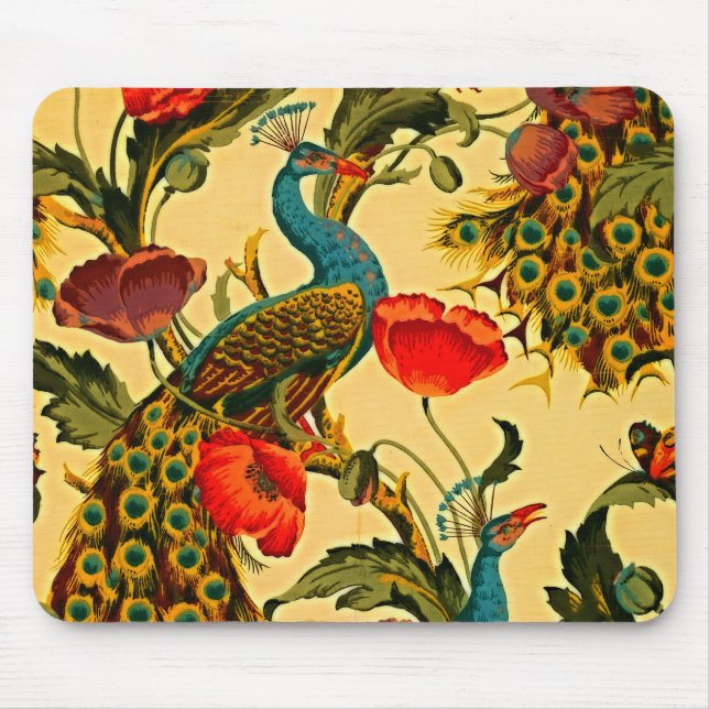 Jugendstil-Elegance: Sidewall, The Peacock, 1896 Mousepad (Vorne)