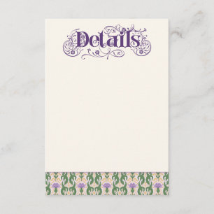 Jugendstil Elegante Distel Hellgelb Begleitkarte