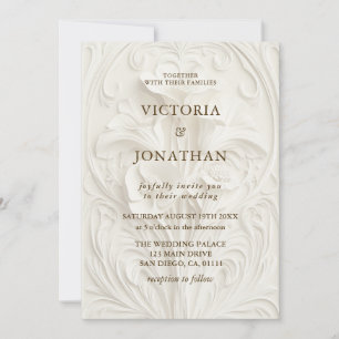 Jugendstil Elegante Florale Hochzeit Einladung