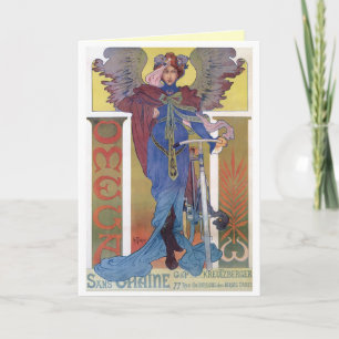 Jugendstil-Engel-Grußkarten Karte
