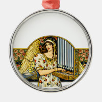 Jugendstil Engel Orgelspieler Vintage Musik
