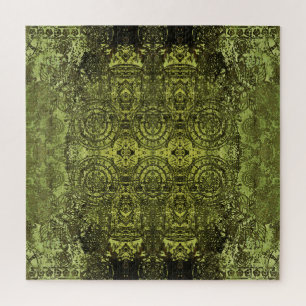 Jugendstil: Farbige Vintage-Verzierung. Puzzle