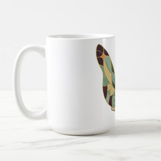 Jugendstil-Fee-Aufkleber  Kaffeetasse (Links)