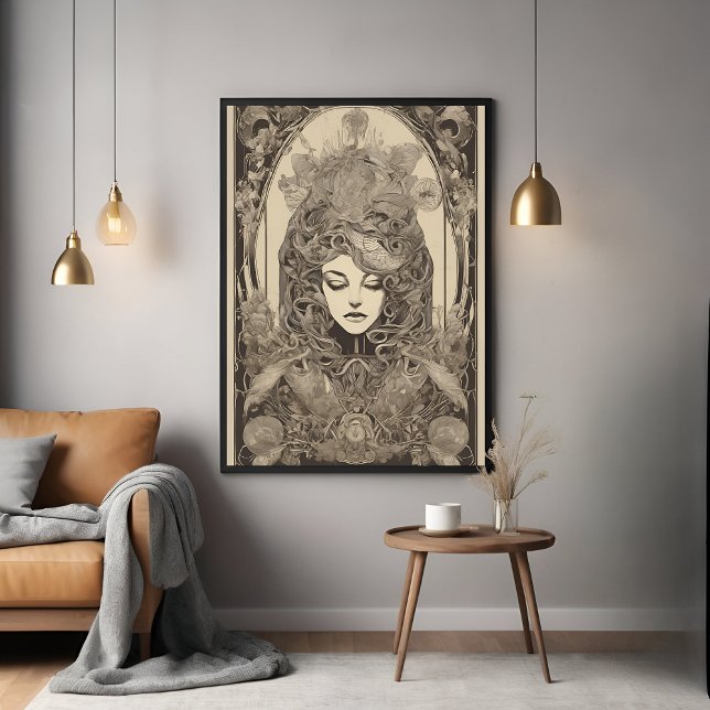 Jugendstil Female Porträt Kunstvoll wandern im Val Poster (Von Creator hochgeladen)