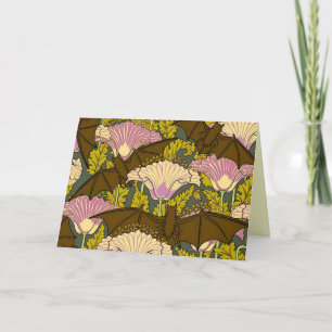 Jugendstil-Fleet und Blume Karte