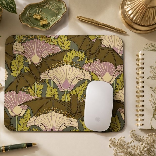 Jugendstil-Fleet und Blume Mousepad (Von Creator hochgeladen)