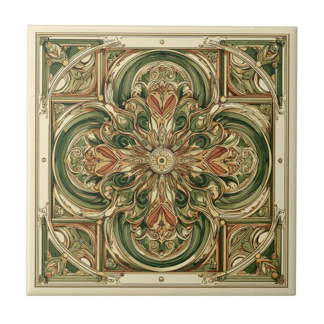 Jugendstil Fliese (Vorderseite)