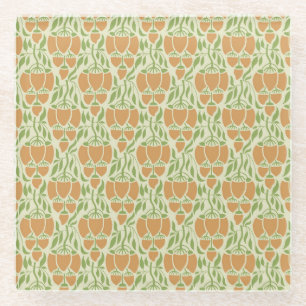 Jugendstil: Florale Eleganz Glasuntersetzer