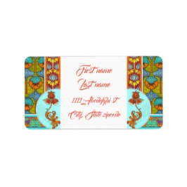 Jugendstil florale Vintage Blume viktorianisch Adressaufkleber