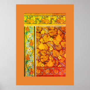 Jugendstil floraler Gourmet Vintager Fall Poster