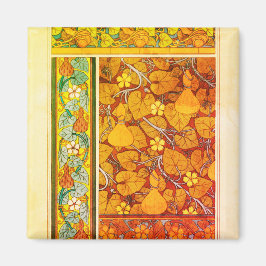 Jugendstil florales Gourmet elegantes fallorange g Magnet