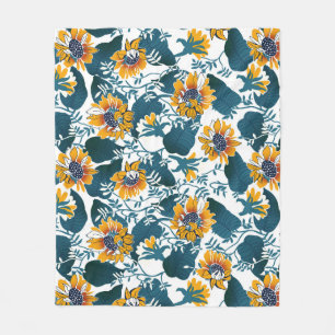 Jugendstil, florales Muster. Fleecedecke