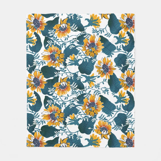 Jugendstil, florales Muster. Fleecedecke (Vorderseite)
