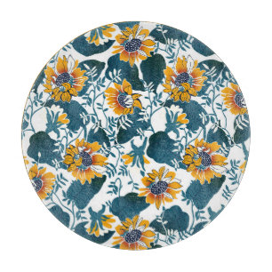Jugendstil, florales Muster. Schneidebrett